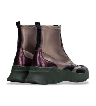 Hispanitas Bottines de sport en cuir bronze