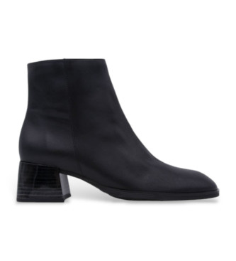 Hispanitas Bottines en cuir noir  effet dgrad