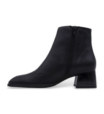 Hispanitas Bottines en cuir noir  effet dgrad