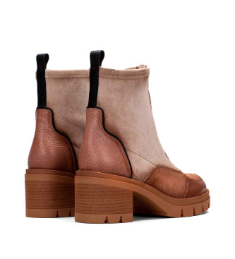 Hispanitas Bottines en cuir marron Ingrid - Hauteur du talon 6cm