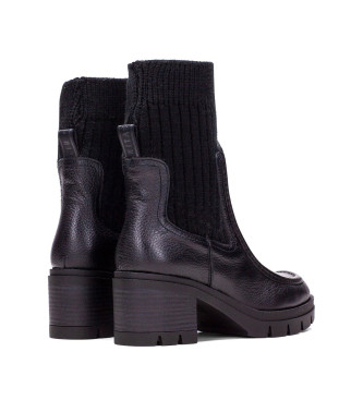 Hispanitas Ingrid leather ankle boots black -Height heel 6cm