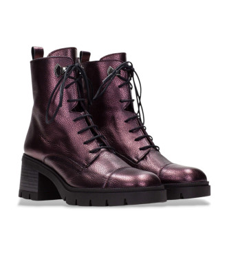 Hispanitas Fliederfarbene Mid-Lederstiefeletten