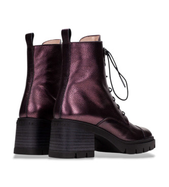 Hispanitas Fliederfarbene Mid-Lederstiefeletten