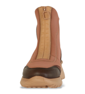 Hispanitas Bottines en cuir polynsien marron