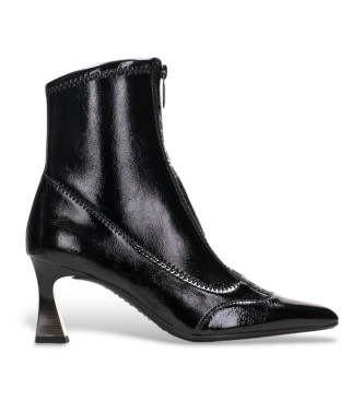 Hispanitas Black fine leather ankle boots