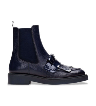 Hispanitas Stivaletti in pelle blu navy Rio Cervo