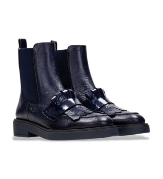 Hispanitas Stivaletti in pelle blu navy Rio Cervo