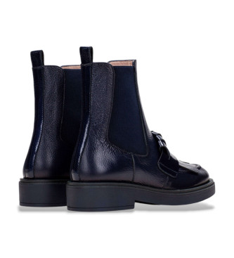 Hispanitas Stivaletti in pelle blu navy Rio Cervo