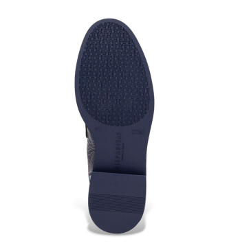 Hispanitas Stivaletti in pelle blu navy Rio Cervo