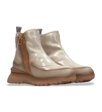 Hispanitas Soho ivory leather ankle boots