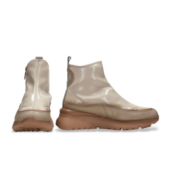 Hispanitas Soho ivory leather ankle boots