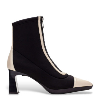 Hispanitas Bottines en cuir stretch noir