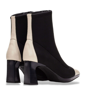 Hispanitas Bottines en cuir stretch noir