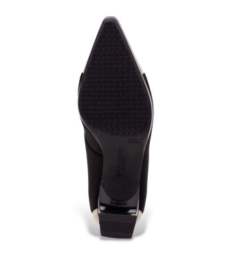 Hispanitas Bottines en cuir stretch noir