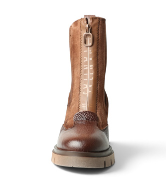 Hispanitas Zurich brown leather ankle boots