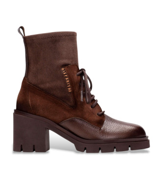 Hispanitas Stivaletti alla caviglia in pelle marrone Zurich Rock