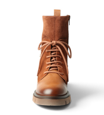 Hispanitas Zurich Rock Brown Leather Ankle Boots
