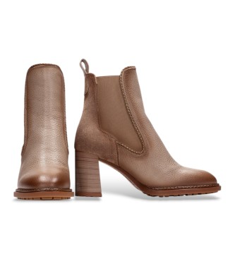 Hispanitas Botins de pele Alabama taupe