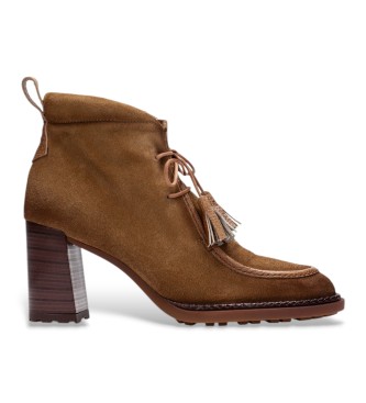 Hispanitas Botins de couro Alabama bege
