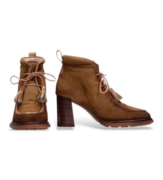 Hispanitas Botins de couro Alabama bege