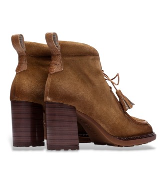 Hispanitas Botins de couro Alabama bege
