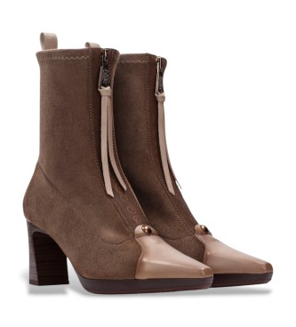Hispanitas Stiefeletten aus Leder Bangkok taupe