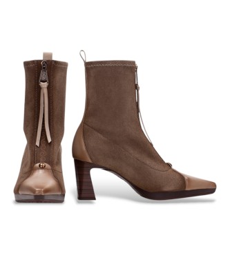 Hispanitas Stiefeletten aus Leder Bangkok taupe