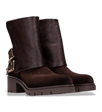 Hispanitas Botins de couro Chicago marrom