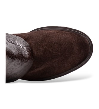 Hispanitas Botins de couro Chicago marrom