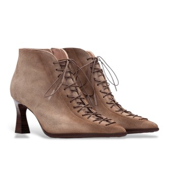 Hispanitas Botas de couro Paris taupe