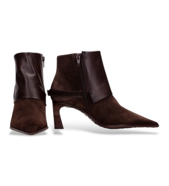 Hispanitas Botins de couro Paris marrom