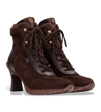 Hispanitas Botas de couro Saigon castanho