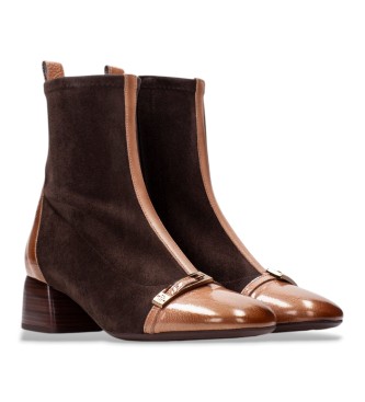 Hispanitas Bottines en cuir Varsovie marron