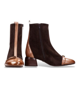 Hispanitas Bottines en cuir Varsovie marron