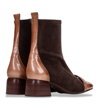 Hispanitas Bottines en cuir Varsovie marron