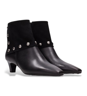 Hispanitas Botins de couro Viena preto