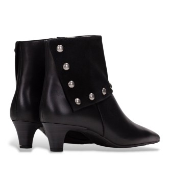 Hispanitas Botins de couro Viena preto