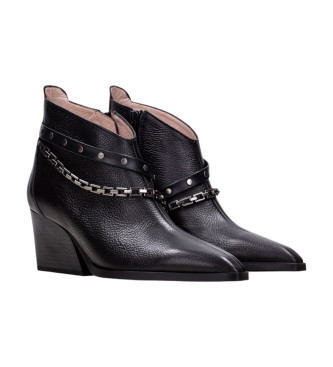 Hispanitas Sidney - Bottines en cuir noir