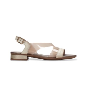 Hispanitas Beige Cervo Leather Sandals