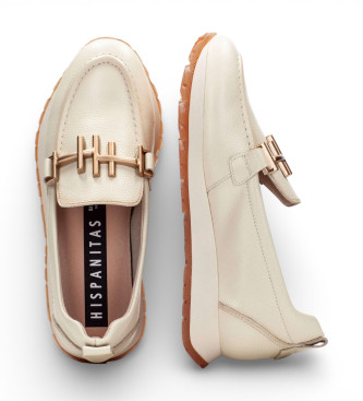 Hispanitas Boleromet Beige Leder Slipper