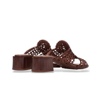 Hispanitas Bruna blommiga sandaler