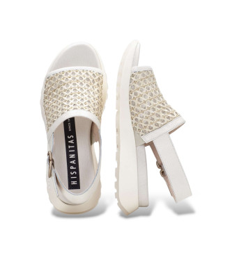 Hispanitas Sand�lias de couro Marrakech em branco