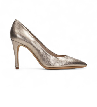 Hispanitas Menorca Antico gold leather shoes -Heel height 9cm