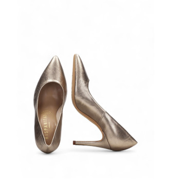 Hispanitas Menorca Antico gold leather shoes -Heel height 9cm