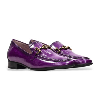 Hispanitas Mocassins en cuir bords de H (magenta)