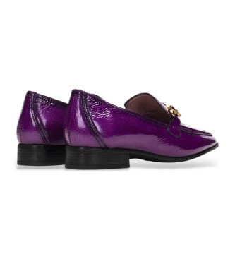 Hispanitas Mocassins en cuir bords de H (magenta)