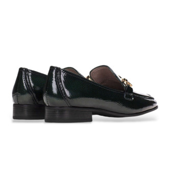 Hispanitas Mocassins en cuir avec garniture en H vert