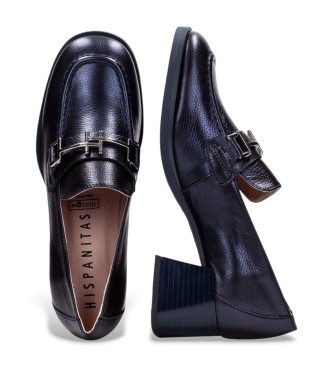 Hispanitas Mocassins en cuir marine