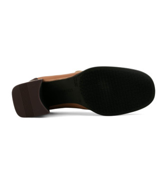 Hispanitas Mocassins en cuir marron Antifaz