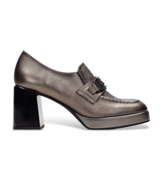 Hispanitas Leder Mokassins Basalt bronze